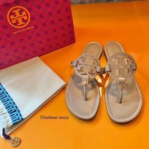 **SOLD** Tory Burch Nude Leather Miller Sandals